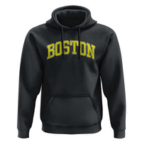 Retro Yellow Boston Massachusetts MA Vintage Throwback Running Hoodie