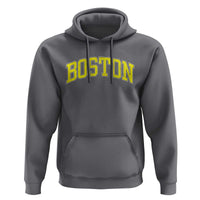 Retro Yellow Boston Massachusetts MA Vintage Throwback Running Hoodie
