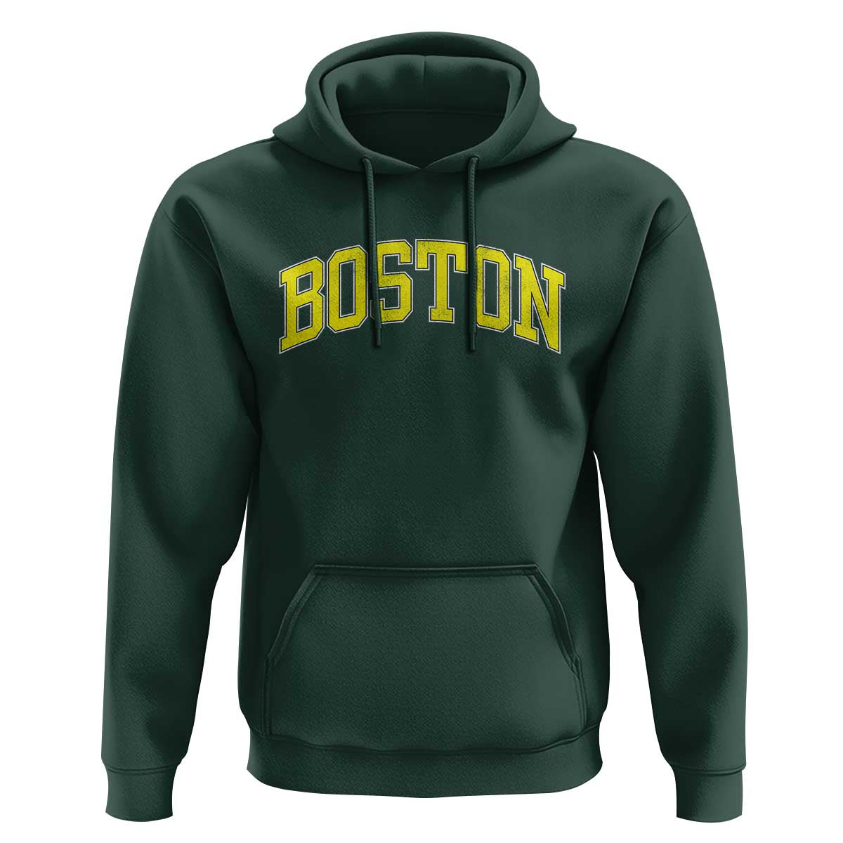 Retro Yellow Boston Massachusetts MA Vintage Throwback Running Hoodie