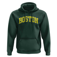 Retro Yellow Boston Massachusetts MA Vintage Throwback Running Hoodie