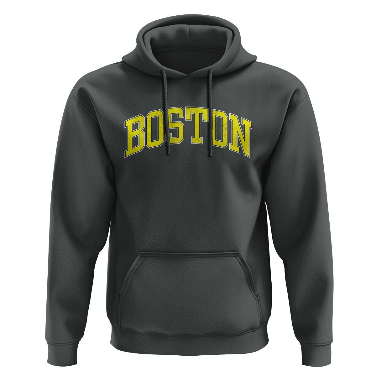 Retro Yellow Boston Massachusetts MA Vintage Throwback Running Hoodie