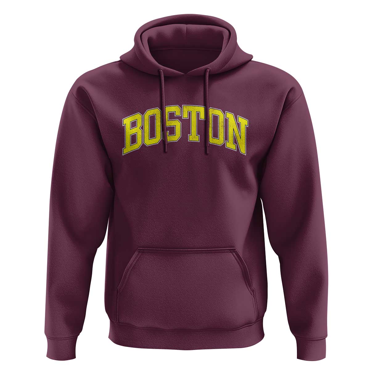 Retro Yellow Boston Massachusetts MA Vintage Throwback Running Hoodie