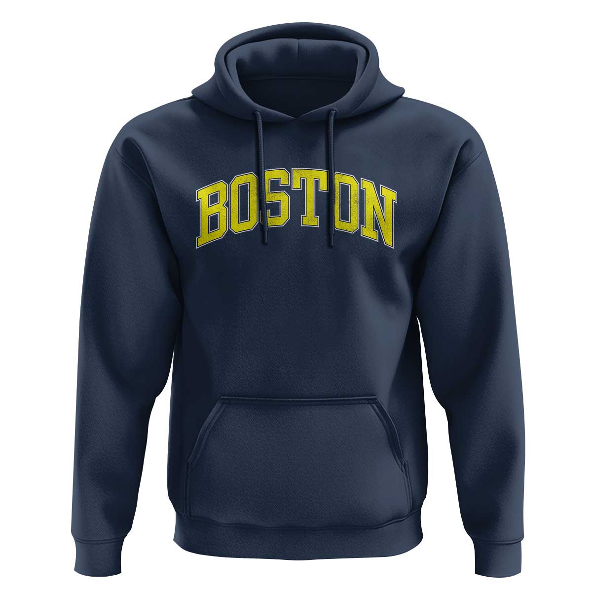 Retro Yellow Boston Massachusetts MA Vintage Throwback Running Hoodie