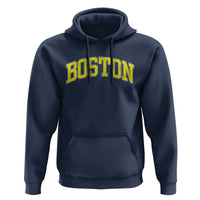 Retro Yellow Boston Massachusetts MA Vintage Throwback Running Hoodie