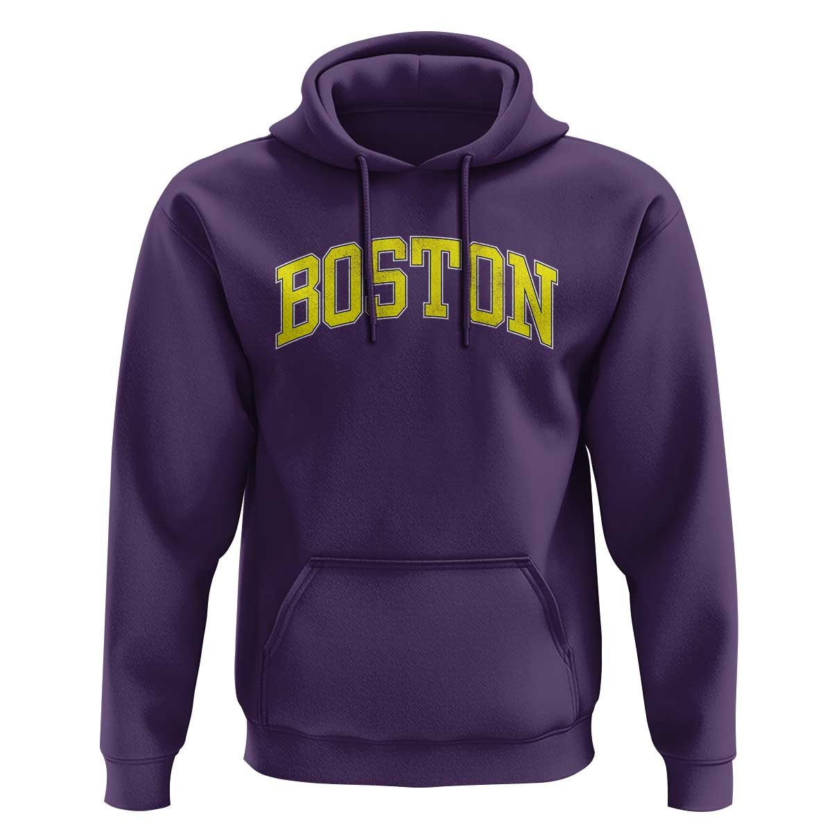 Retro Yellow Boston Massachusetts MA Vintage Throwback Running Hoodie
