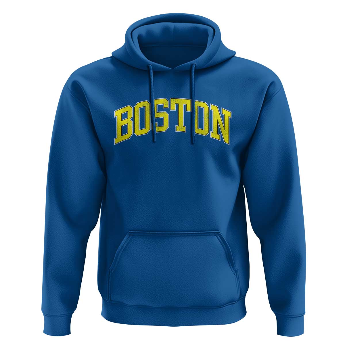 Retro Yellow Boston Massachusetts MA Vintage Throwback Running Hoodie