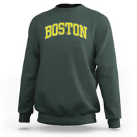 Retro Yellow Boston Massachusetts MA Vintage Throwback Running Sweatshirt