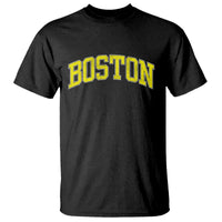Retro Yellow Boston Massachusetts MA Vintage Throwback Running T Shirt