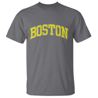 Retro Yellow Boston Massachusetts MA Vintage Throwback Running T Shirt