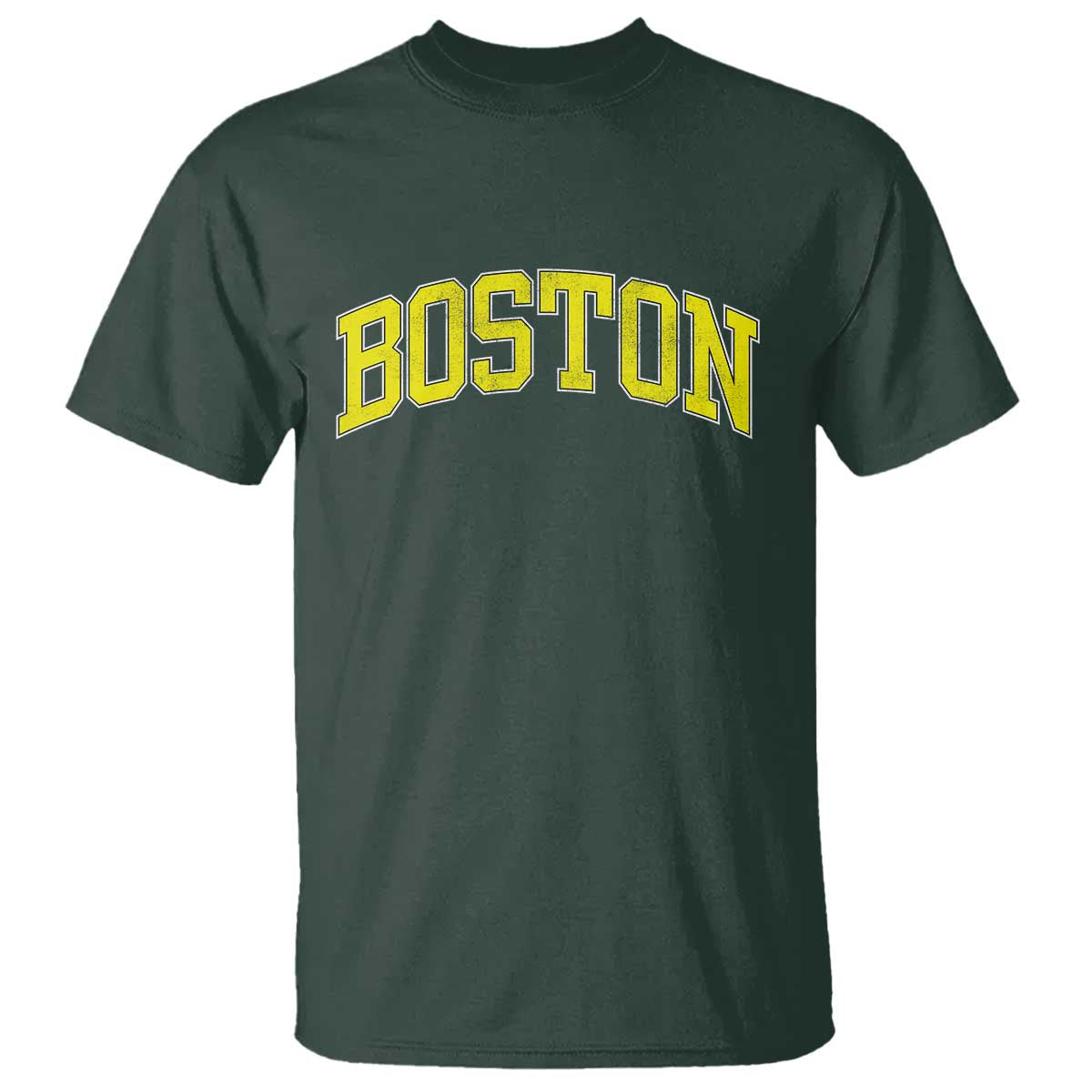Retro Yellow Boston Massachusetts MA Vintage Throwback Running T Shirt