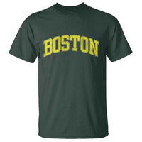 Retro Yellow Boston Massachusetts MA Vintage Throwback Running T Shirt