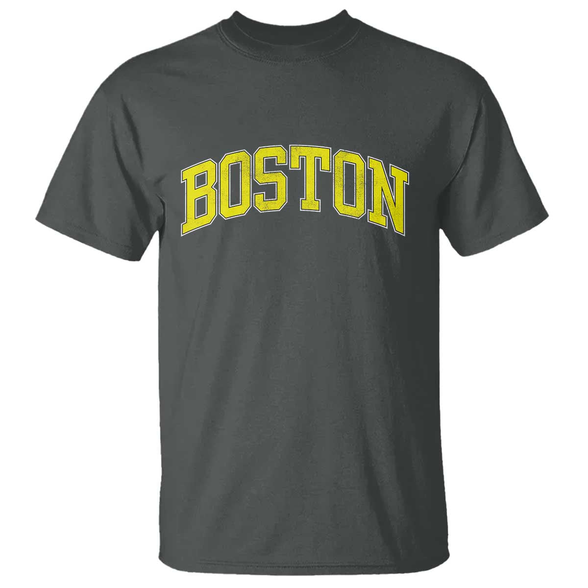 Retro Yellow Boston Massachusetts MA Vintage Throwback Running T Shirt
