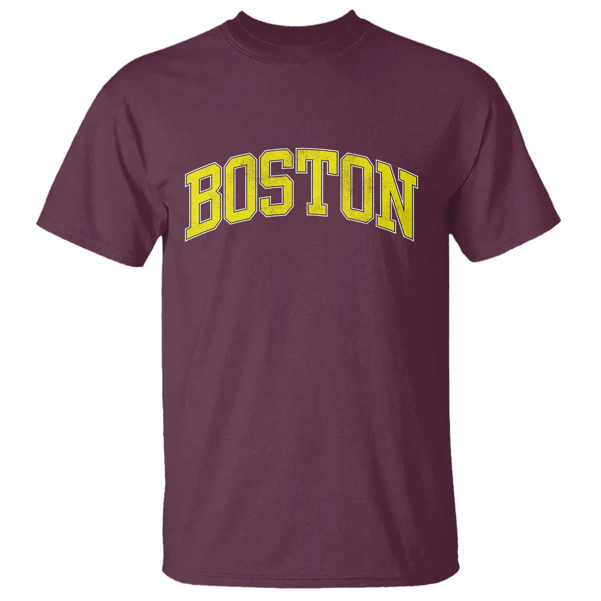 Retro Yellow Boston Massachusetts MA Vintage Throwback Running T Shirt