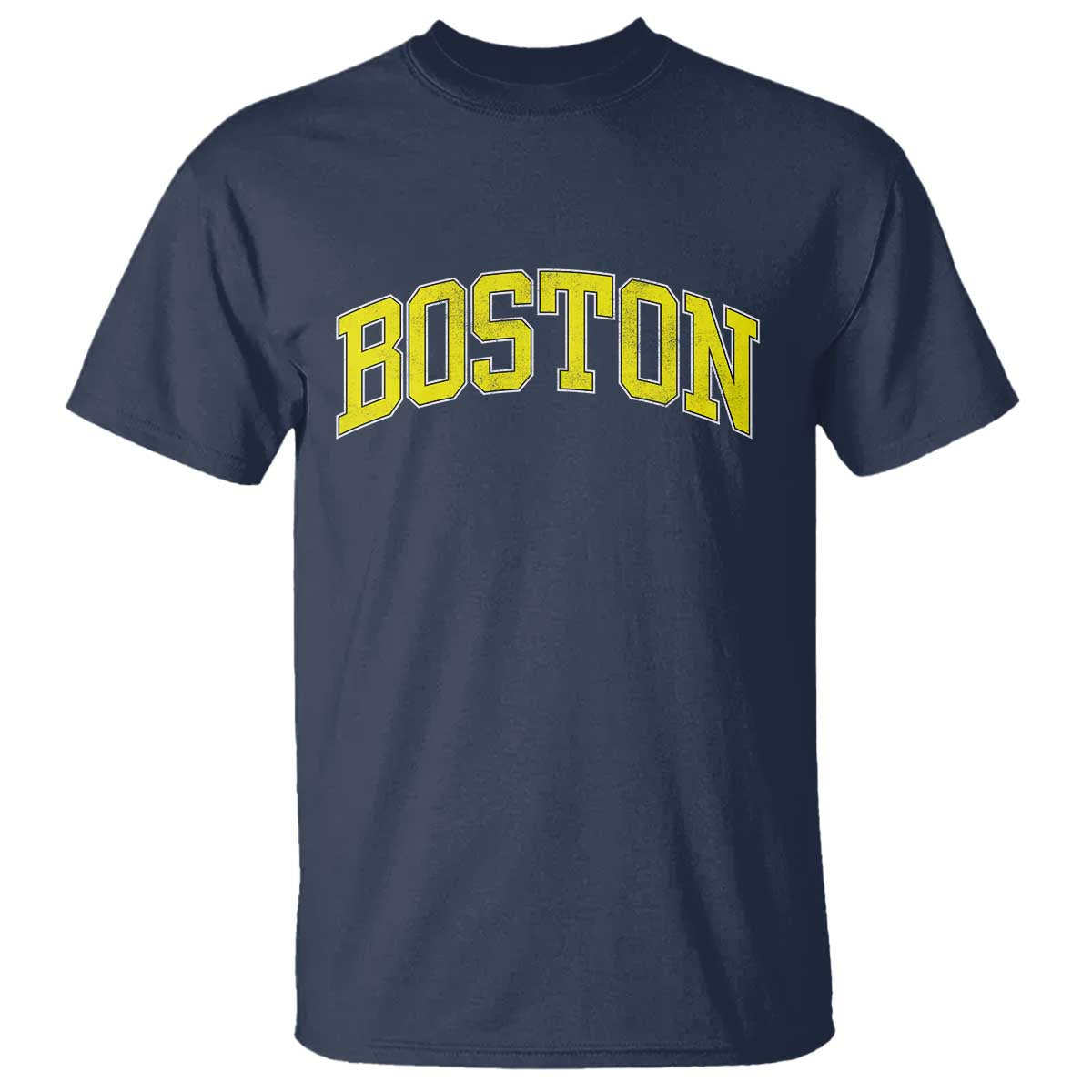 Retro Yellow Boston Massachusetts MA Vintage Throwback Running T Shirt