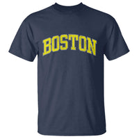 Retro Yellow Boston Massachusetts MA Vintage Throwback Running T Shirt
