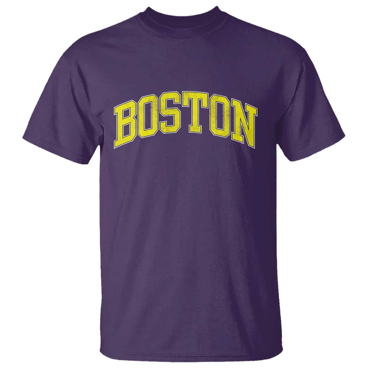 Retro Yellow Boston Massachusetts MA Vintage Throwback Running T Shirt