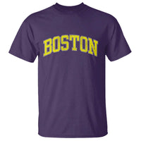 Retro Yellow Boston Massachusetts MA Vintage Throwback Running T Shirt