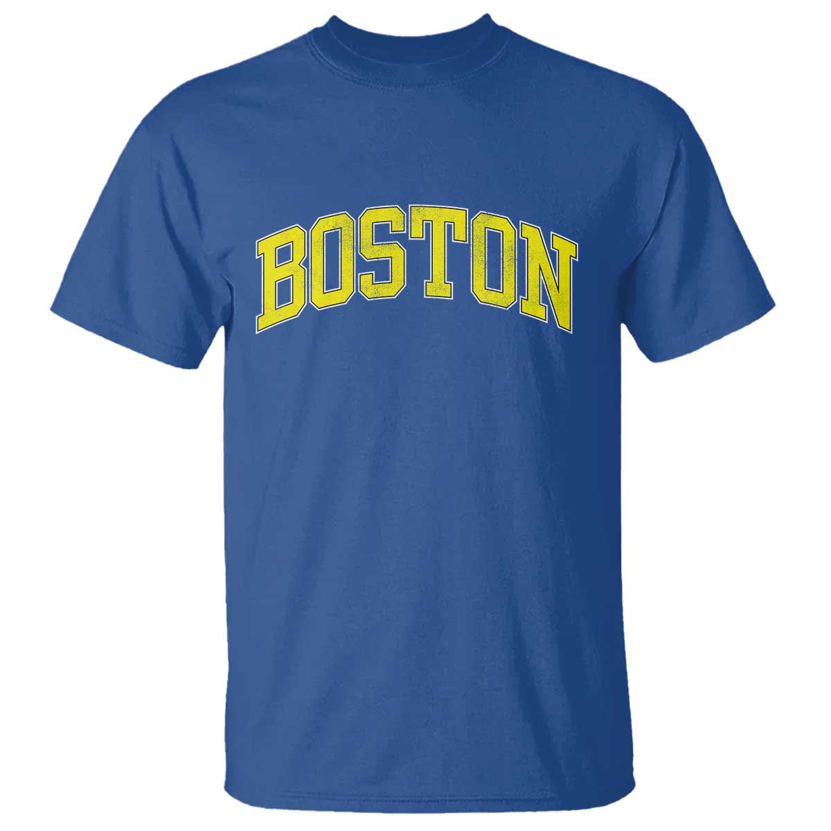 Retro Yellow Boston Massachusetts MA Vintage Throwback Running T Shirt