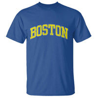 Retro Yellow Boston Massachusetts MA Vintage Throwback Running T Shirt