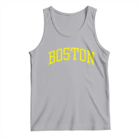 Retro Yellow Boston Massachusetts MA Vintage Throwback Running Tank Top