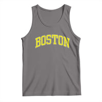 Retro Yellow Boston Massachusetts MA Vintage Throwback Running Tank Top
