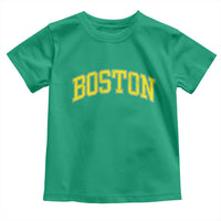 Retro Yellow Boston Massachusetts MA Vintage Throwback Running Toddler T Shirt