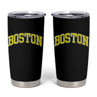 Retro Yellow Boston Massachusetts MA Vintage Throwback Running Tumbler Cup