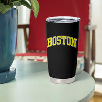 Retro Yellow Boston Massachusetts MA Vintage Throwback Running Tumbler Cup