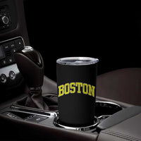 Retro Yellow Boston Massachusetts MA Vintage Throwback Running Tumbler Cup
