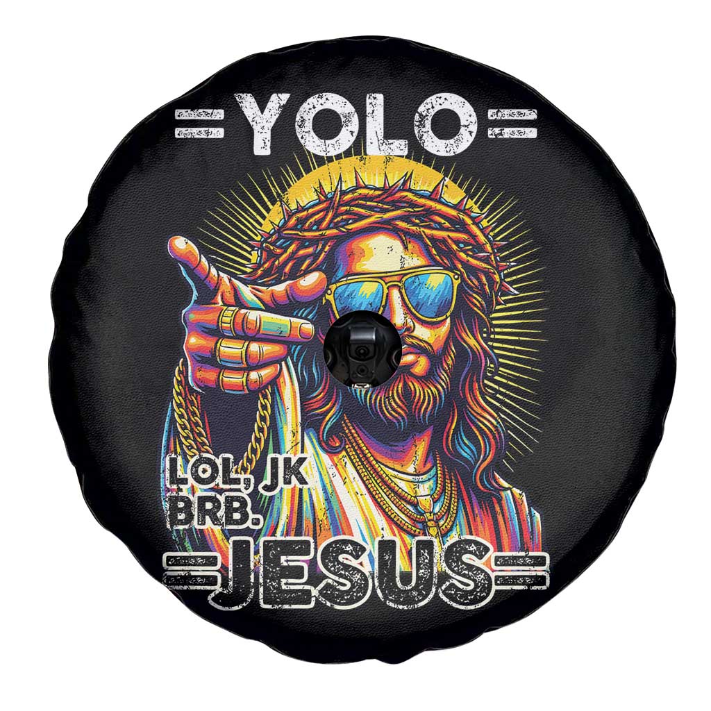 Funny Yolo Lol Jk BRB Christian Easter Spare Tire Cover Resurrection Jesus