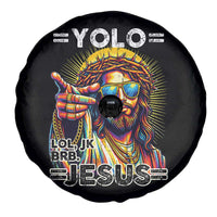 Funny Yolo Lol Jk BRB Christian Easter Spare Tire Cover Resurrection Jesus