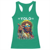 Funny Yolo Lol Jk BRB Christian Easter Racerback Tank Top Resurrection Jesus