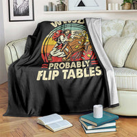 WWJD Probably Flip Tables Throw Blanket Retro Christian Humor