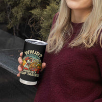 WWJD Probably Flip Tables Tumbler Cup Retro Christian Humor