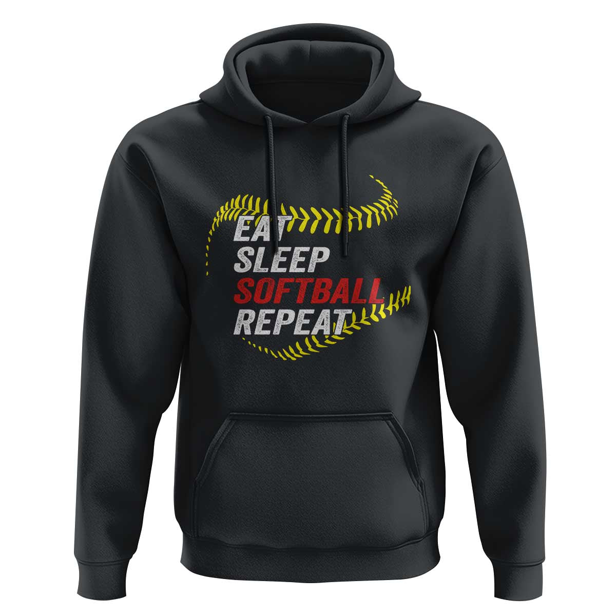 Eat Sleep Softball Repeat Hoodie Funny Softball Player