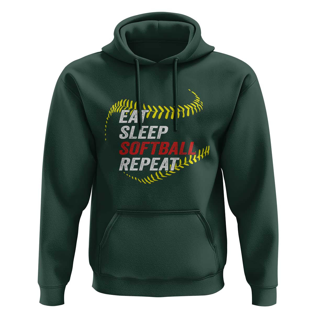 Eat Sleep Softball Repeat Hoodie Funny Softball Player