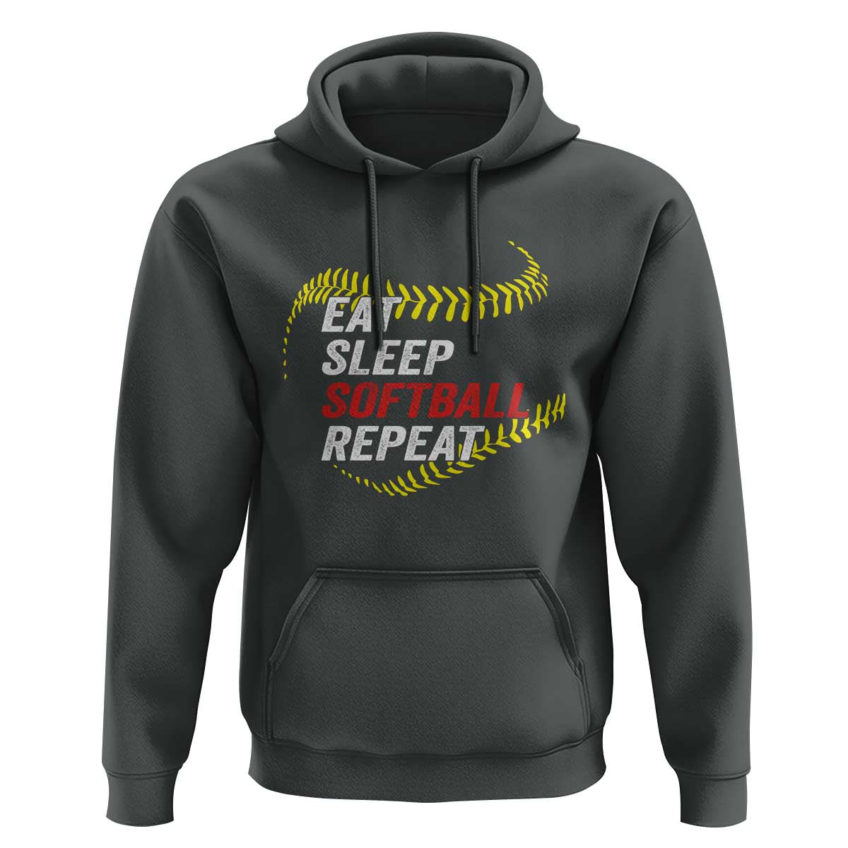 Eat Sleep Softball Repeat Hoodie Funny Softball Player