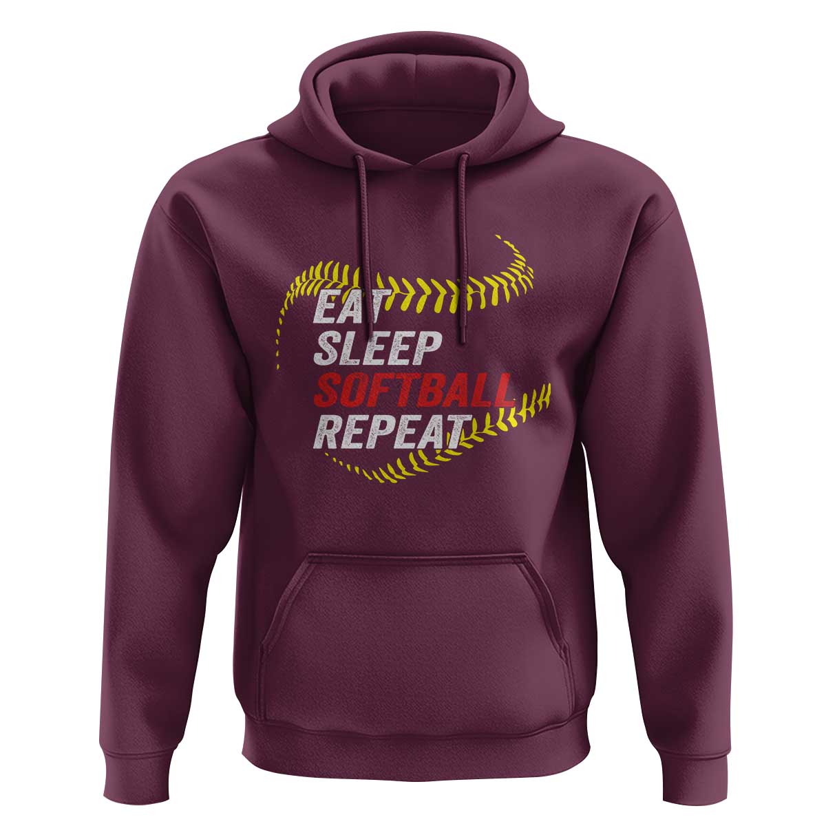 Eat Sleep Softball Repeat Hoodie Funny Softball Player