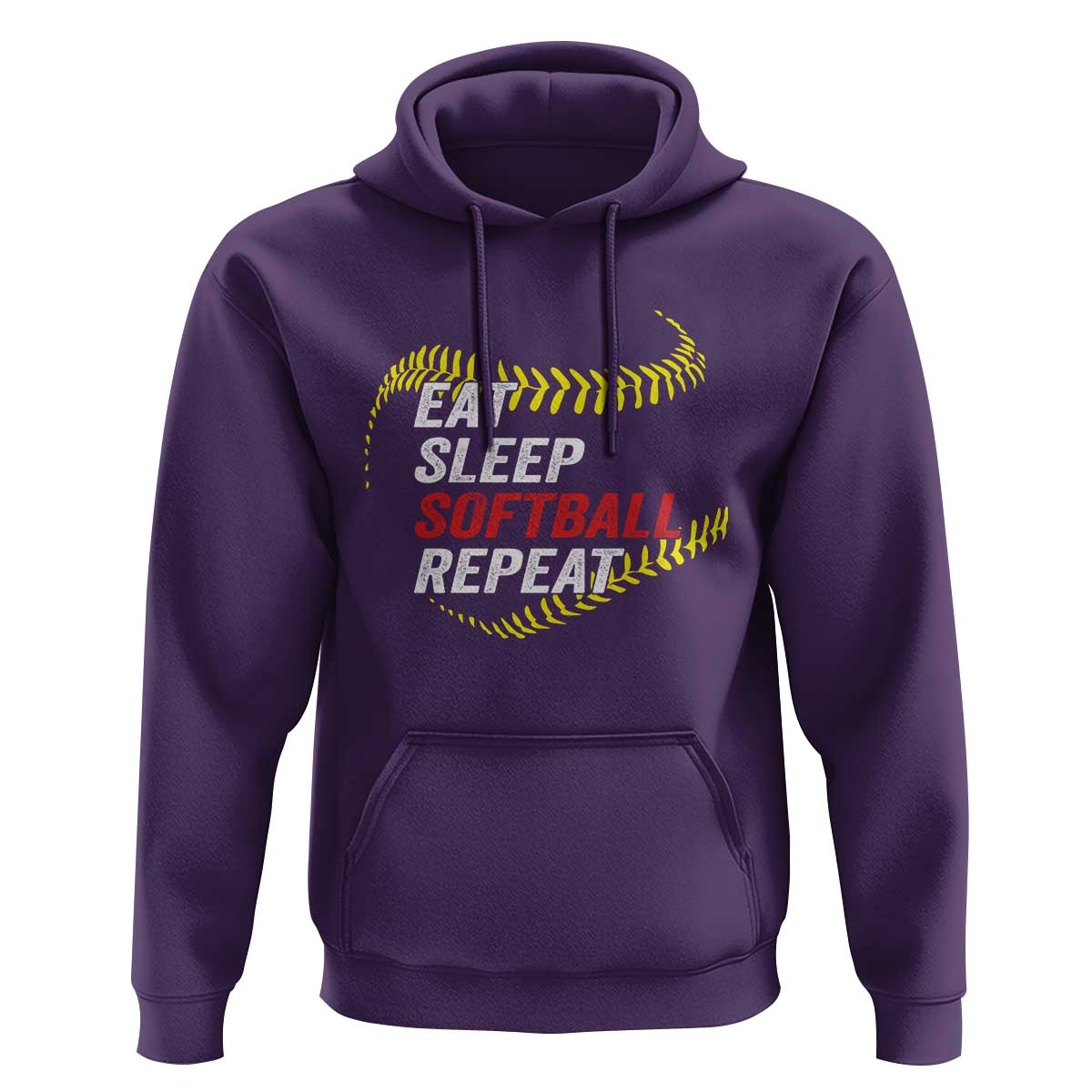 Eat Sleep Softball Repeat Hoodie Funny Softball Player