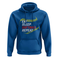 Eat Sleep Softball Repeat Hoodie Funny Softball Player