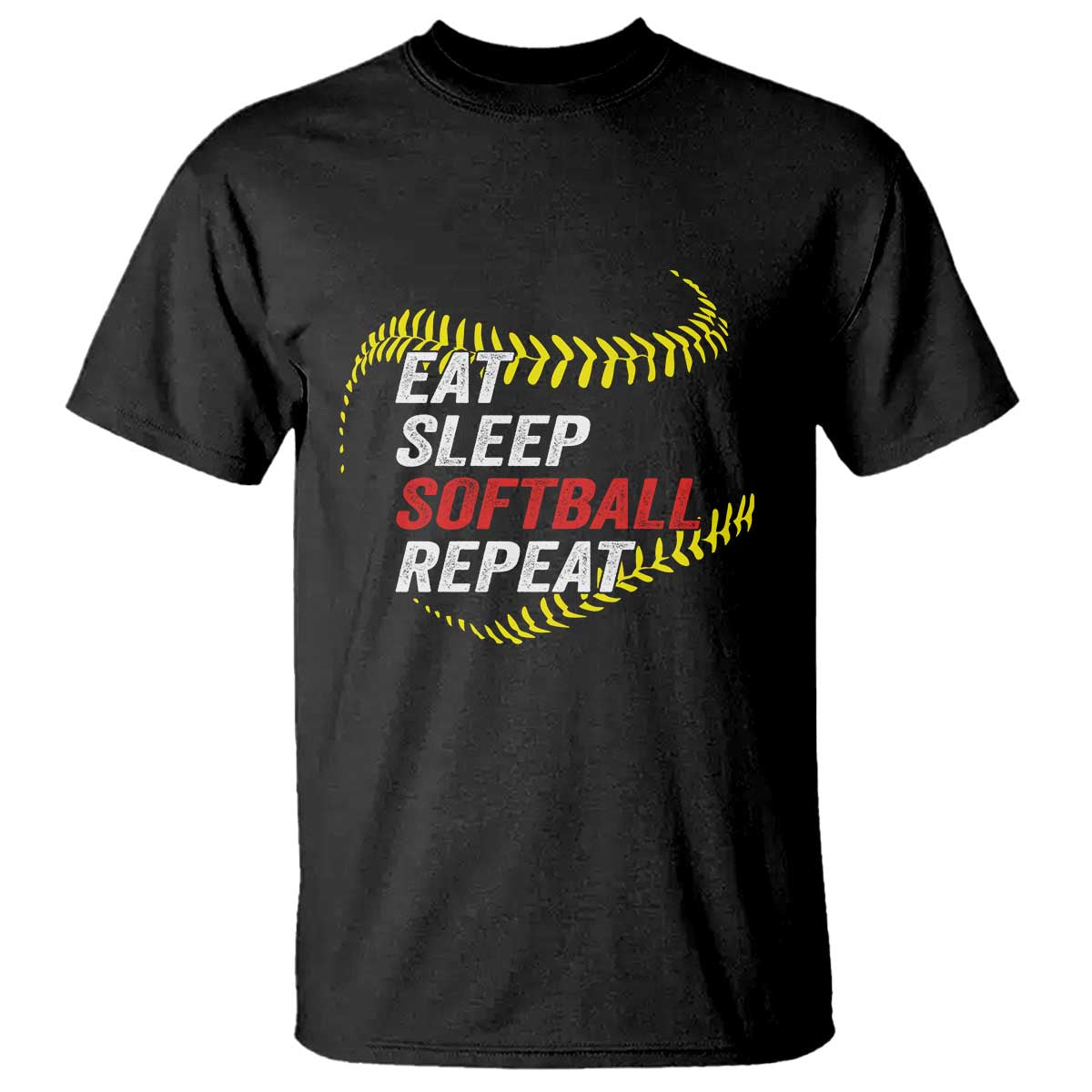 Eat Sleep Softball Repeat T Shirt Funny Softball Player