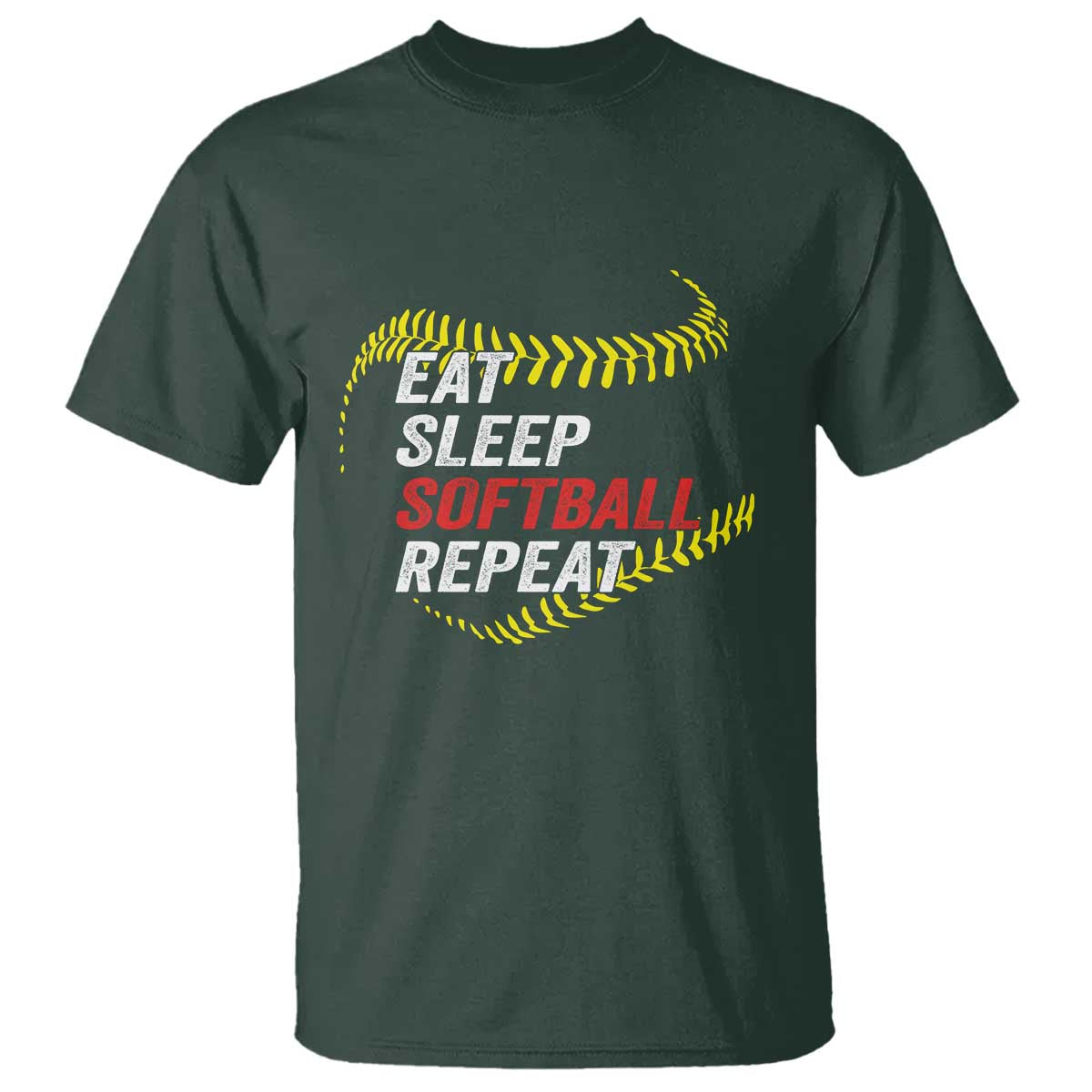 Eat Sleep Softball Repeat T Shirt Funny Softball Player