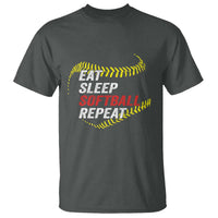 Eat Sleep Softball Repeat T Shirt Funny Softball Player