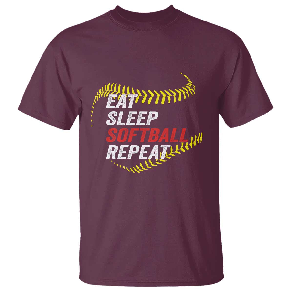 Eat Sleep Softball Repeat T Shirt Funny Softball Player