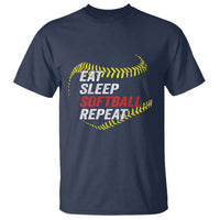 Eat Sleep Softball Repeat T Shirt Funny Softball Player