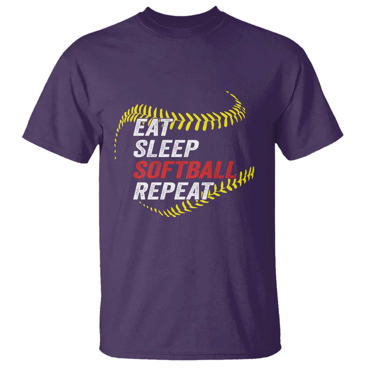 Eat Sleep Softball Repeat T Shirt Funny Softball Player