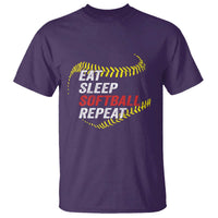 Eat Sleep Softball Repeat T Shirt Funny Softball Player