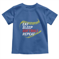 Eat Sleep Softball Repeat Toddler T Shirt Funny Softball Player