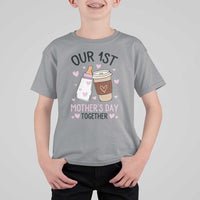 Funny Our First Mother's Day Together T Shirt For Kid Mom And Baby Matching