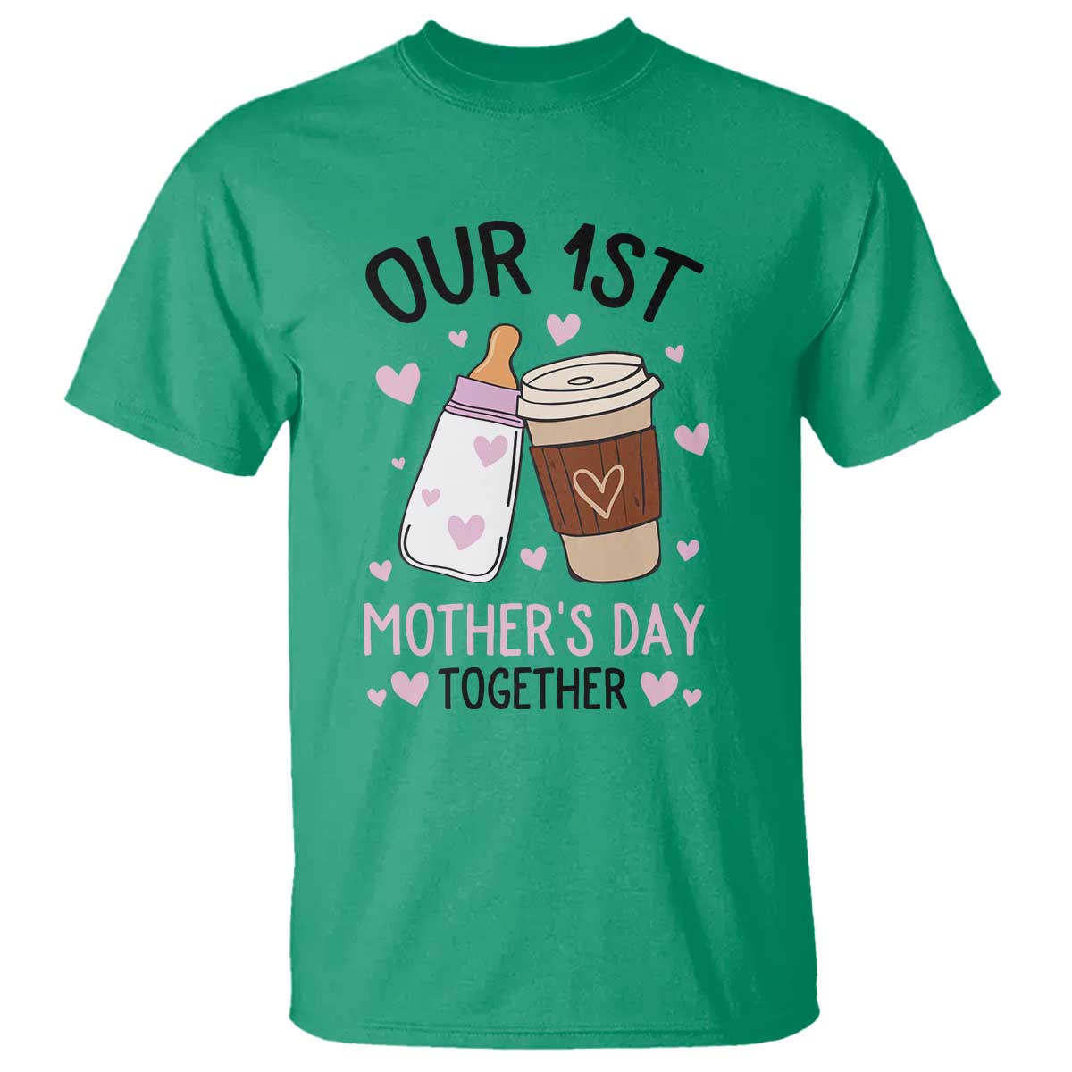 Funny Our First Mother's Day Together T Shirt Mom And Baby Matching